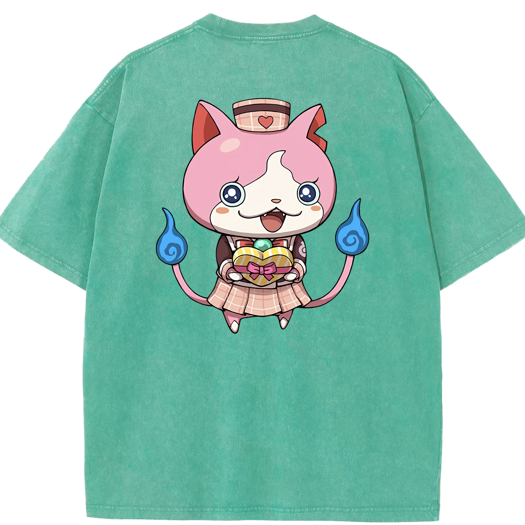 （画像用） 妖怪ウォッチ Yo-kai Watch 綿100% ヴィンテージ風 半袖Tシャツ（背面プリント）